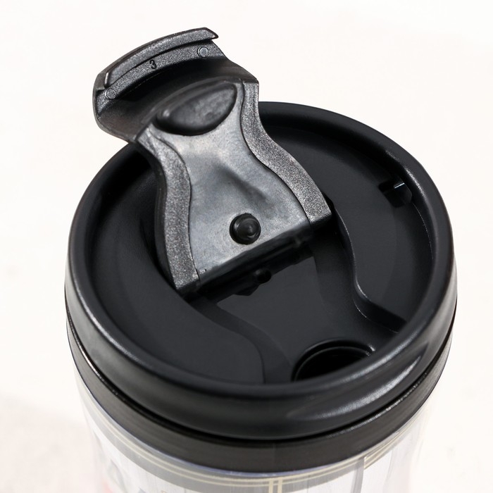 Новогодний подарочный набор косметики &laquo;На удачу&raquo;, гель для душа во флаконе виски 250 мл и термостакан 250 мл, Новый Год