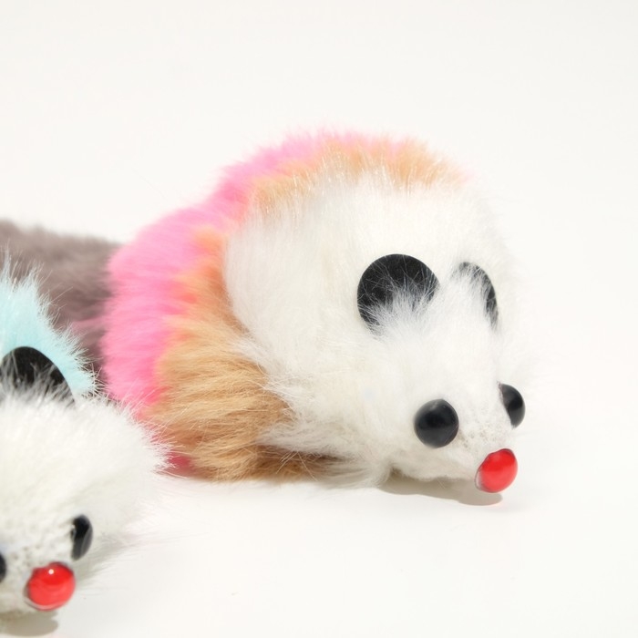 Мышь из искусственного меха, до 17 см с хвостом, микс цветов