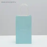 Пакет подарочный крафтовый, упаковка, &laquo;Happy & Love&raquo;, 12 х 21 х 9 см