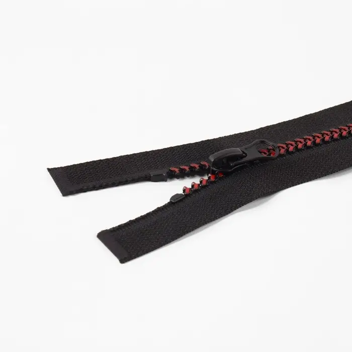 Молния &laquo;Трактор&raquo;, №5, разъёмная, замок автомат, 80 см, чёрная, бордовая