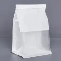 Пакет бумажный, с окном, прямоугольное дно, белый, 16&times;13&times;26 см