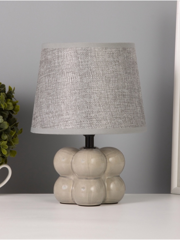 Лампа настольная "Бабл" 40Вт Е14 серый 18х18х26см