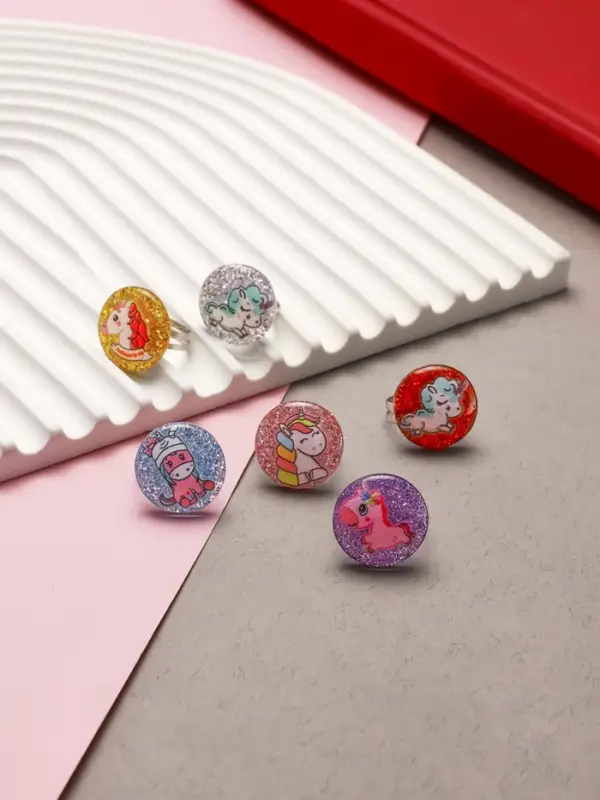 Кольцо детское Выбражулька &laquo;Блестящие единороги&raquo;, рисунок МИКС, МИКС