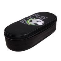 Пенал-футляр 95 х 205 х 45 мм, мягкий, текстильный, Calligrata, ПМК 27-20 резинка на клапане,"Мяч"