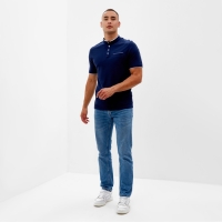 Футболка (поло) мужская MINAKU REGULAR FIT: цвет тёмно-синий, р-р 44