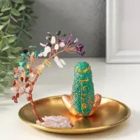 Сувенир бонсай "Дерево 7 чакр и мать-земля" 14х14х12 см