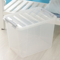 Контейнер для хранения с крышкой, 25 л, 41&times;29,5&times;31,2 см, цвет прозрачный