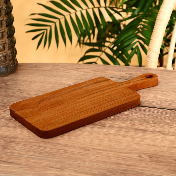 Блюдо 35х15х1,5 см, тиковое дерево