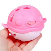 Прорезыватель силиконовый для зубов с погремушкой Крошка Я &laquo;Рыбка&raquo;, в кейсе, розовый