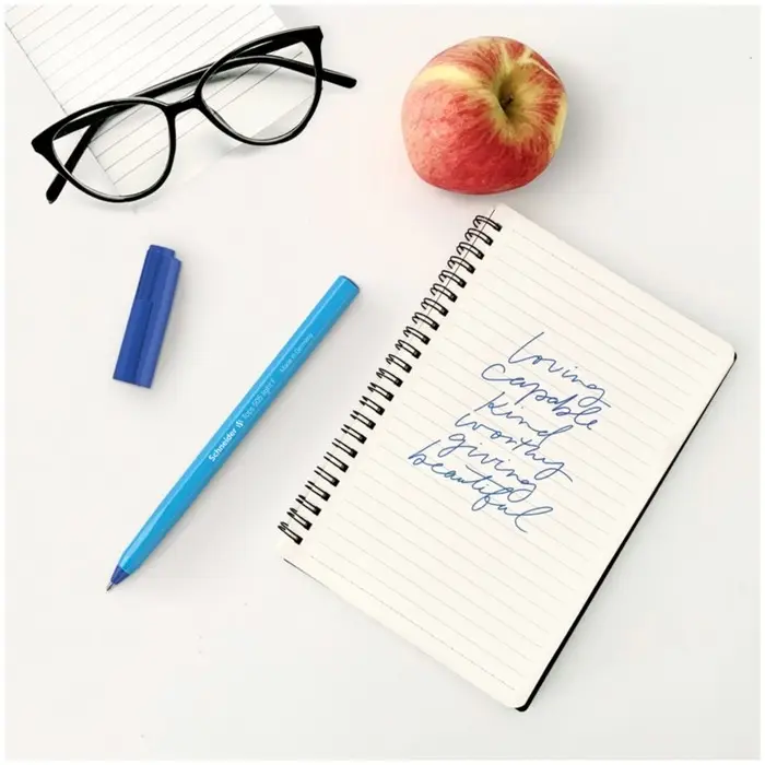 Ручка шариковая Schneider Tops 505 F, узел 0.8 мм, синие чернила, корпус голубой