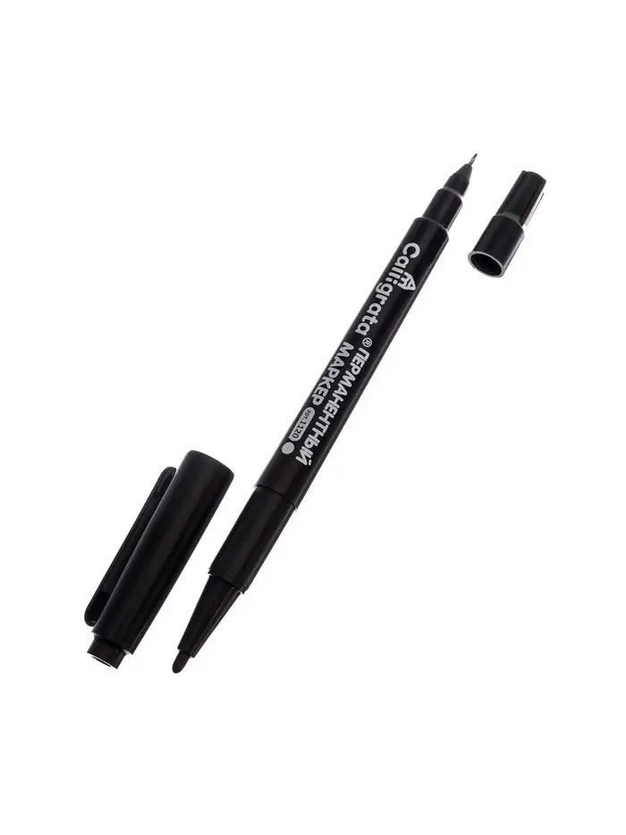 Маркер перманентный 3.0 мм Командор чёрный 12 шт.ук