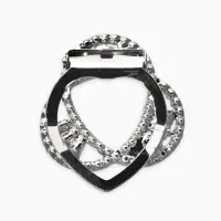 Зажим для платка "Узоры" три нити, цвет белый в серебре