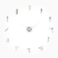 Часы настенные интерьерные, 3d "Салон красоты", наклейка, большие, d-120 см