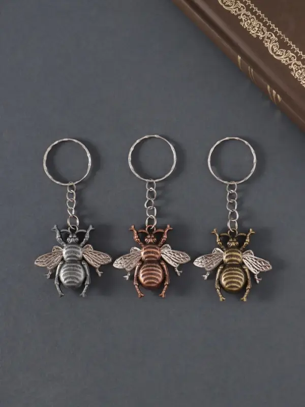 Брелок металл "Пчела" МИКС 4х3,5 см
