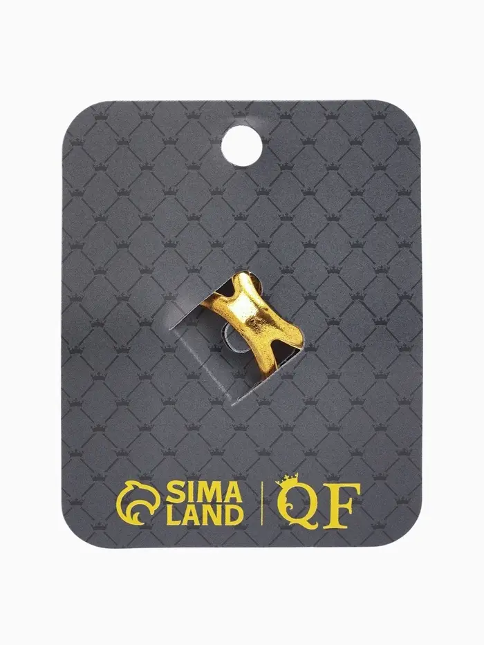 Кольцо для платка "Цветок в круге", цвет белый в чернёном золоте