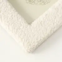 Фоторамка МДФ, иск. мех 10х15 см "Плюш" белая 22х16,5х2 см