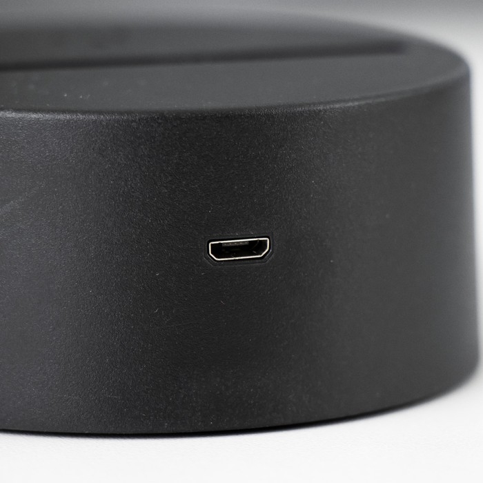 Основание светильника сенсорное LED 7 цветов USB черный 10х10х3,5 см RISALUX