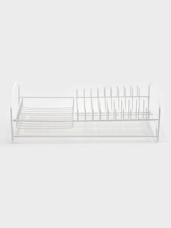 Сушилка для тарелок и кружек с поддоном 39*25*12 см, цвет белый