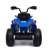 Электромобиль &laquo;Квадроцикл&raquo;, EVA колёса, кожаное сидение, цвет синий