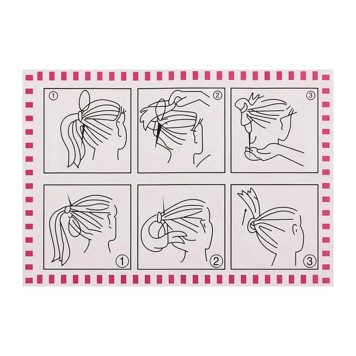 Аксессуар для создания причёски "Петелька" (набор 2 шт) 14, 18 см, чёрный