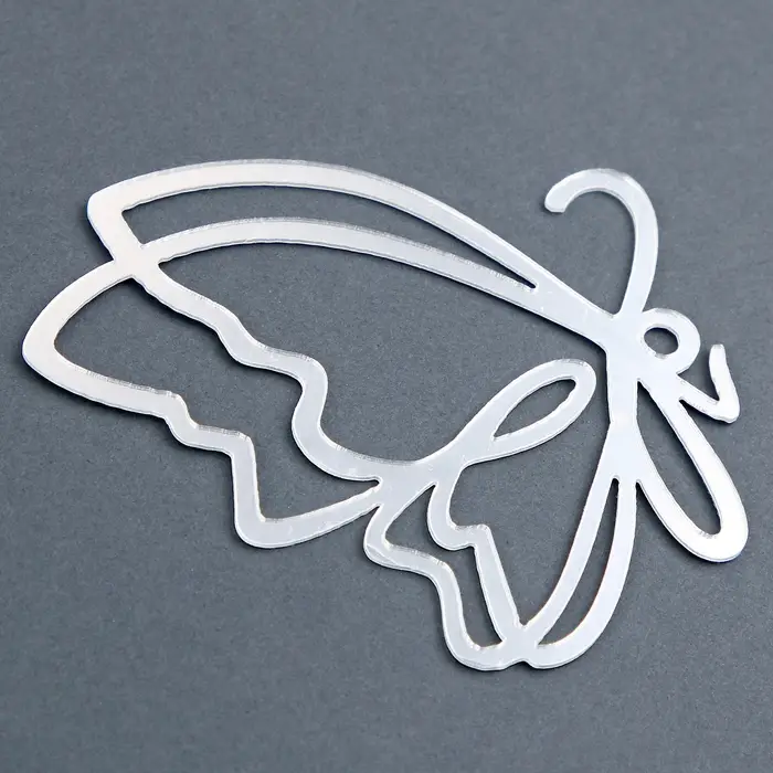 Топпер для торта &laquo;Бабочки&raquo;, 5 шт., серебряные