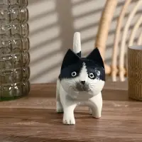 Сувенир &laquo;Котик&raquo;, 7&times;11&times;12 см, дерево, чёрный, белый