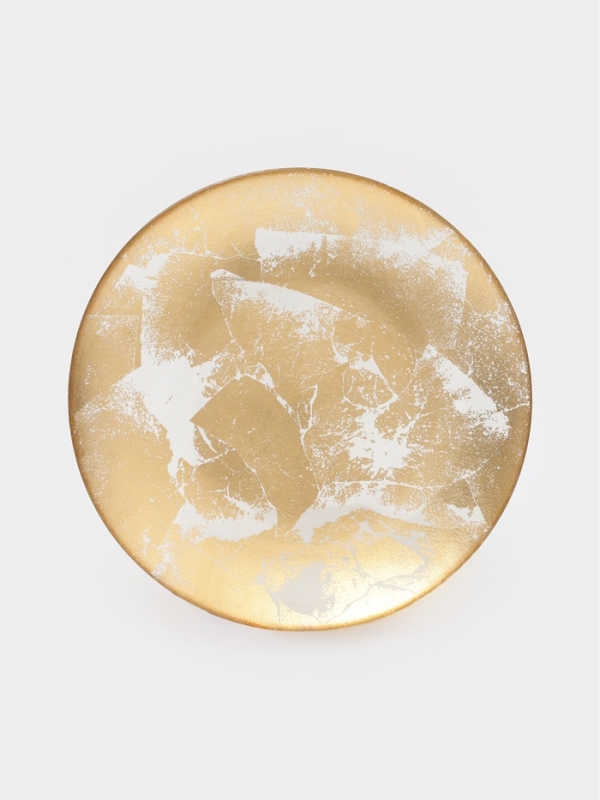 Тарелка обеденная "Gold Dust" 21 см, цвет золотой
