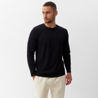 Джемпер (лонгслив) мужской MINAKU: Basic line MAN цвет черный ,размер 52