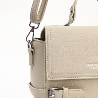 Сумка женская, 22*11*17, отд на молнии, длин ремень, серый