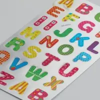 Наклейка пластик "Цифры/Буквы" МИКС 9,5х17,5 см