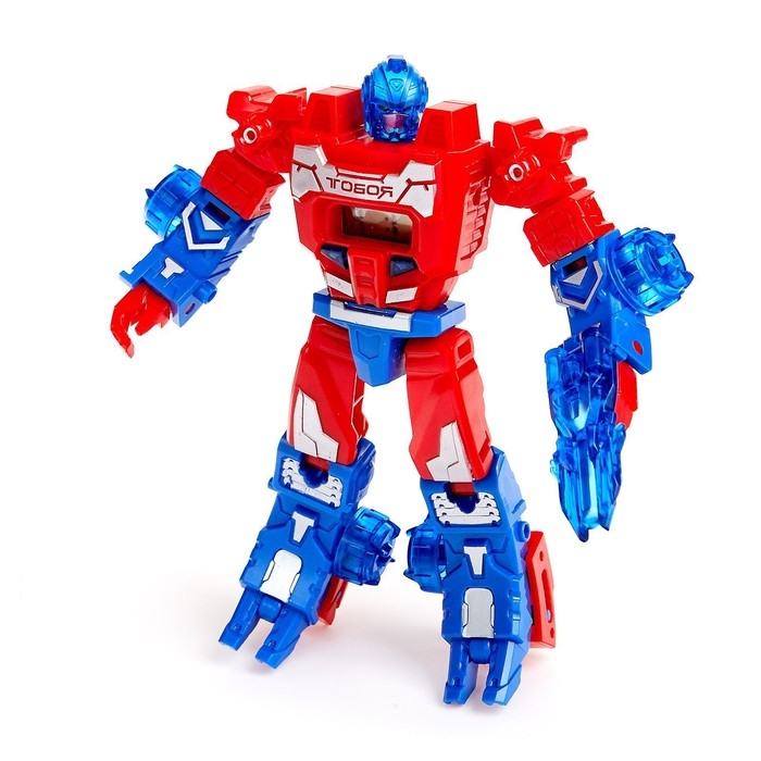 Робот «Часы», трансформируется в робота и машинку, цвет красный Робот «Часы», трансформируется в робота и машинку, цвет красный