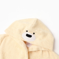 Халат махровый детский "Мишка" р-р 32 (110-116 см), бежевый