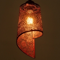 Светильник "Манчестер" (Вышивка) 1х40Вт Е27 черный 12,5х12,5х24+100см