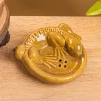 Мыльница "Хвостатый геккон" керамика, цв. коричневый, 11х11х3 см