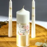 Свечи свадебные "Счастливы Вместе" набор 3 шт (17 см + 2 шт по 18 см)