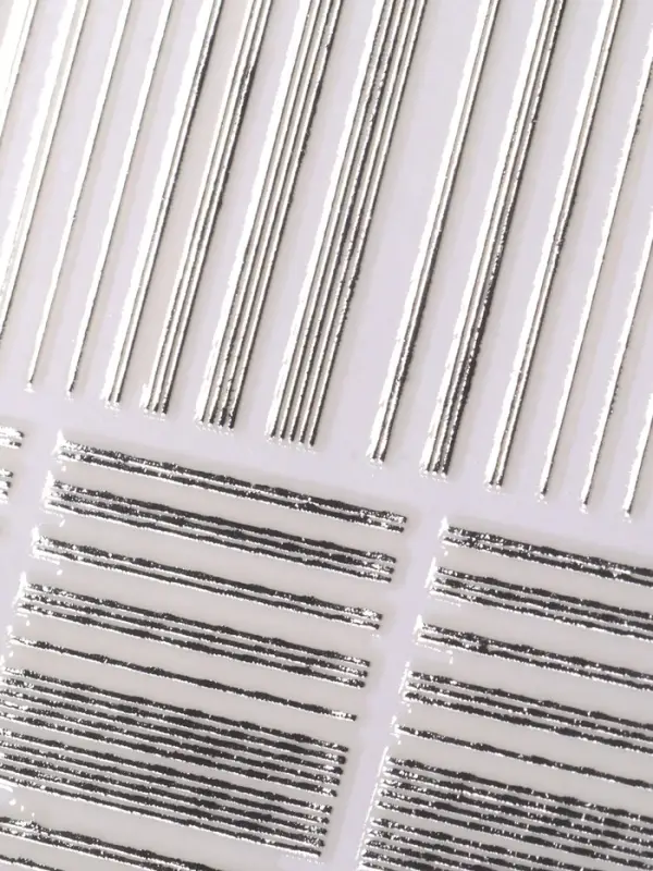 Наклейки для ногтей &laquo;Полоски&raquo;, металлизированные, серебристые