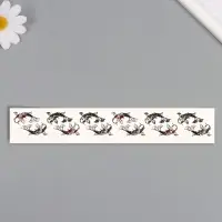 Переводная тату на тело чёрно-красная &laquo;Браслет. Рыбы Кои&raquo;, 20&times;3 см