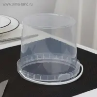 Ведро с ручкой одноразовое, пластик, 1 л, пищевое, прозрачное