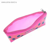 Пенал школьный Calligrata Summer, на молнии, 1 отделение, силикон, розовый