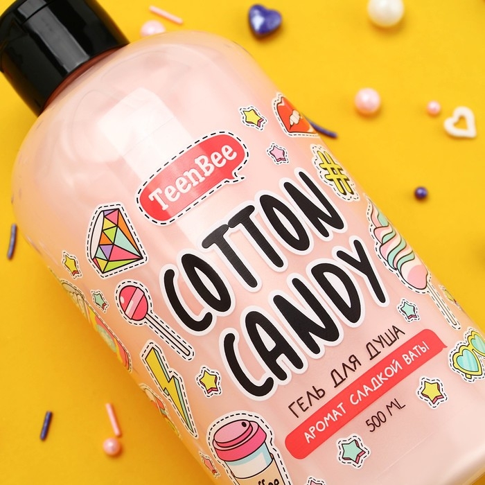 Гель для душа, увлажнение, 500 мл, аромат сладкой ваты, TeenBee Гель для душа, увлажнение, 500 мл, аромат сладкой ваты, TeenBee