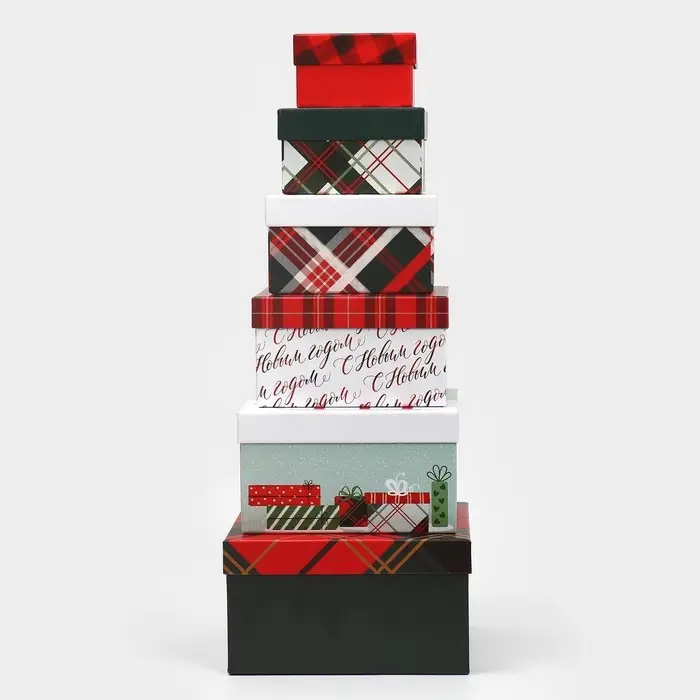 Набор подарочных коробок 6в1 &laquo;Тепла и уюта&raquo;, 10 х 10 х 6 - 20 х 20 х 11 см, Новый год
