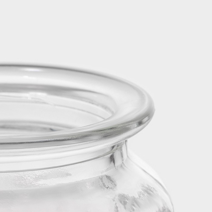 Банка стеклянная для сыпучих продуктов с керамической крышкой Доляна &laquo;Голубки&raquo;, 500 мл, 11&times;17 см