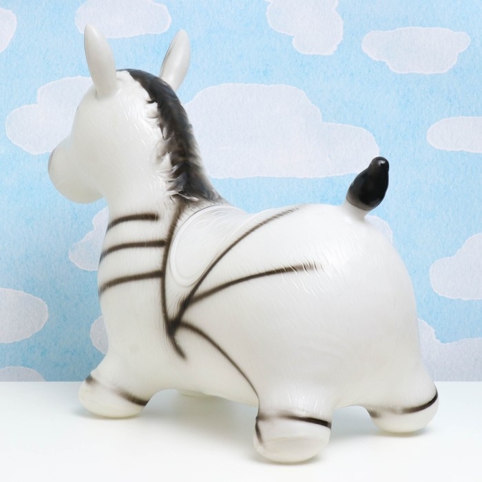 Игрушка - прыгун детская Игрушка - прыгун детская "Зебра" резиновая надувная, 49х24см, черно-белая