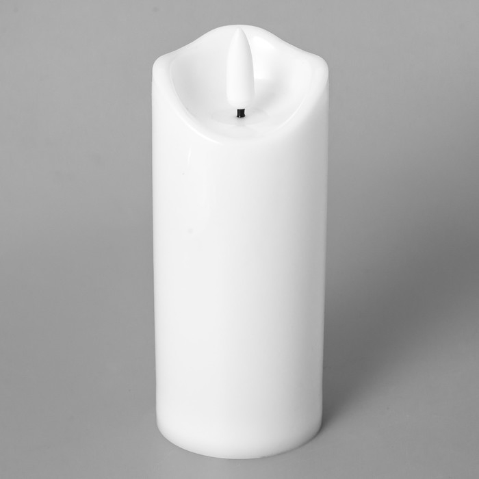 Светодиодная свеча, ночник LED RISALUX &laquo;Классик&raquo; с эффектом живого пламени, от батареек 3&times;AG13, 5&times;5&times;12 см