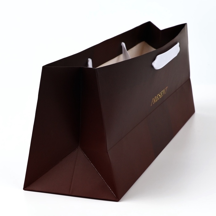 Пакет под бутылку горизонтальный &laquo;Подарок&raquo;, 36 &times; 10 &times; 13 см