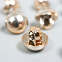 Пуговицы пластик для творчества на ножке "Гладкий шарик" золото набор 20 шт 1х1 см Пуговицы пластик для творчества на ножке "Гладкий шарик" золото набор 20 шт 1х1 см