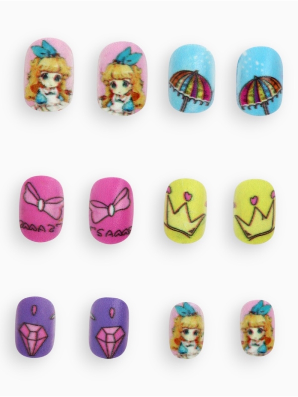 Детские накладные ногти Детские накладные ногти "Милое приключение", 12 шт