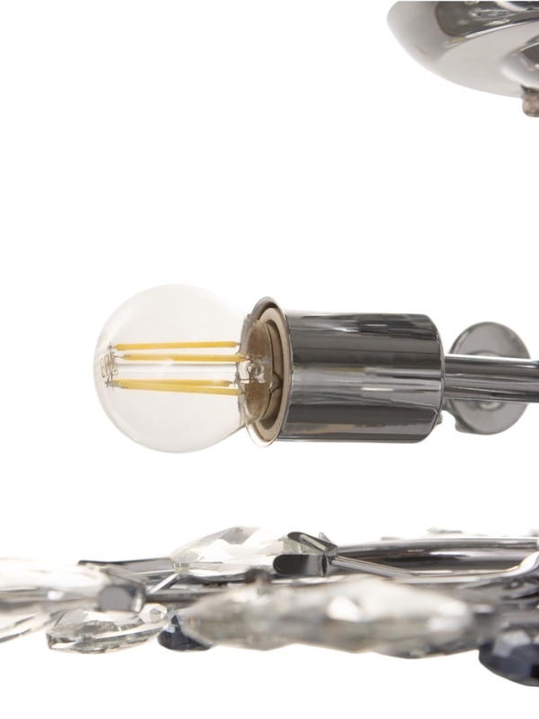 Люстра Люстра "Цветы" 5х40Вт Е27 хром 50х50х18см