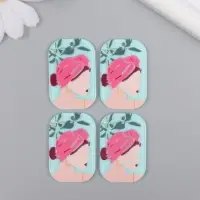 Декор для творчества акрил &laquo;Профиль девушки в чалме&raquo;, 0.2&times;2.6&times;3.9 см