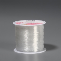 Нить для плетения 100&plusmn;1м d0,4мм эластичная силикон прозрачный АУ